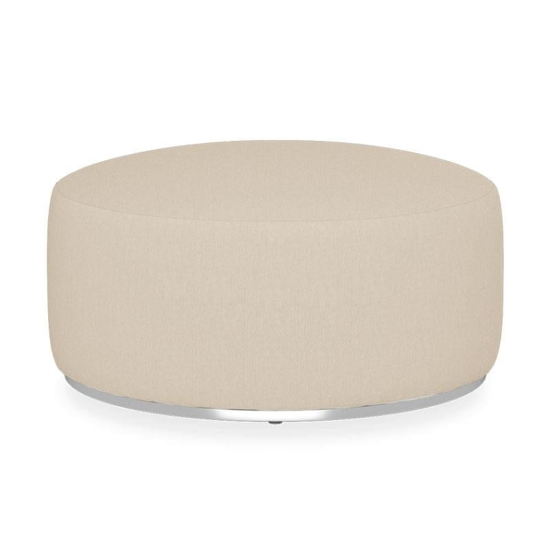 Tabouret Dara rond diamètre 80cm - textile extérieur hauteur 40cm avec piètement inox