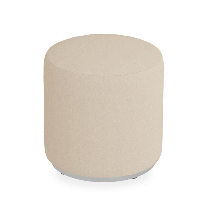 Dara stool round with 40cm diameter - 40cm high outdoor textile with stainless steel base