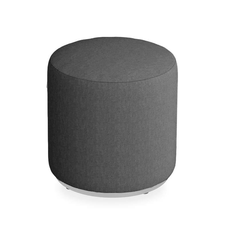 Tabouret Dara rond diamètre 40cm - textile extérieur hauteur 40cm avec piètement inox