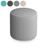 Tabouret Dara rond diamètre 40cm - textile extérieur hauteur 40cm avec piètement inox