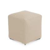 Tabouret Dara carré 40x40cm - textile d'extérieur hauteur 40cm avec piètement inox