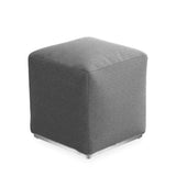 Tabouret Dara carré 40x40cm - textile d'extérieur hauteur 40cm avec piètement inox