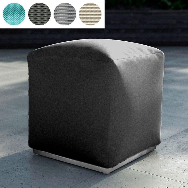 Dara stool square 40x40cm - 40cm high outdoor textile with stainless steel base