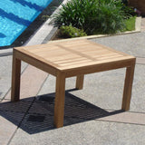 Hampton Esstisch 100 x 100 x 76 cm Teak mit 9x9 cm Tischbeinen mit Höhenverstellung