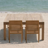 Hampton Esstisch 150 x 150 x 76 cm Teak mit 9x9 cm Tischbeinen mit Höhenverstellung