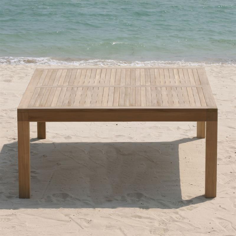 Hampton Esstisch 150 x 150 x 76 cm Teak mit 9x9 cm Tischbeinen mit Höhenverstellung