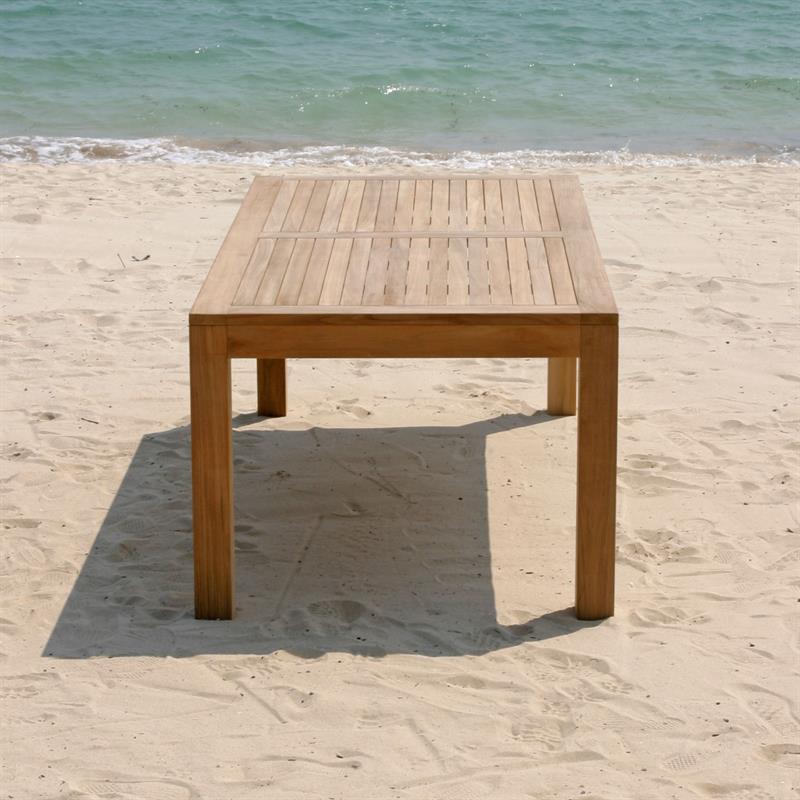 Hampton Esstisch 160 x 85 x 76 cm Teak mit 9x9 cm Tischbeinen mit Höhenverstellung