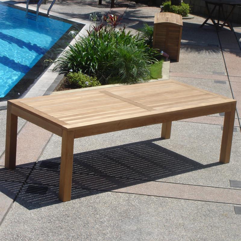 Hampton Esstisch 200 x 100 x 76 cm Teak mit 9x9cm Tischbeinen mit Höhenverstellung