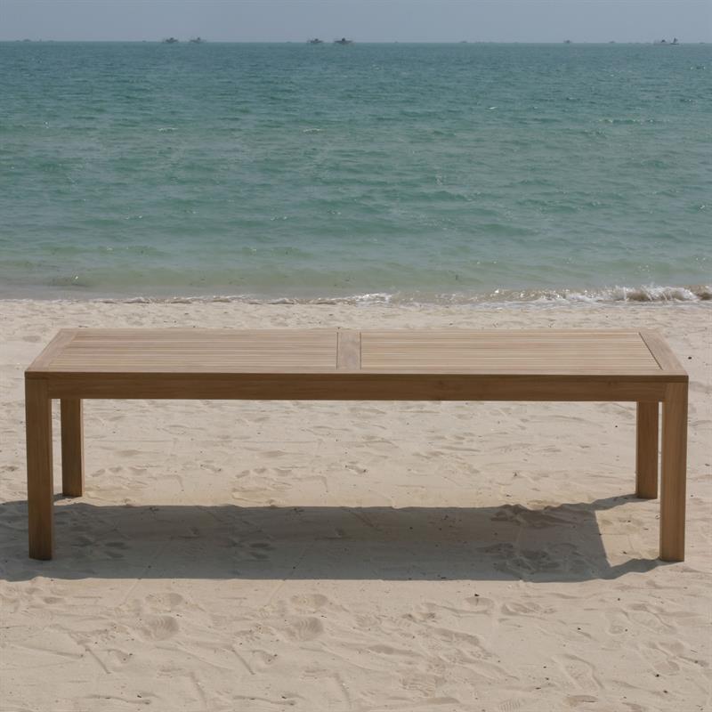 Hampton Esstisch 240 x 100 x 76 cm Teak mit 9x9 cm Tischbeinen mit Höhenverstellung