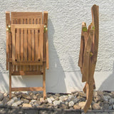 Elegance Deckchair 2er Set inkl. Auflagen in Sunproof mit Nackenkissen