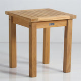 Briston side table 45x45x50cm certified teak Grade A with 6x6 cm table legs