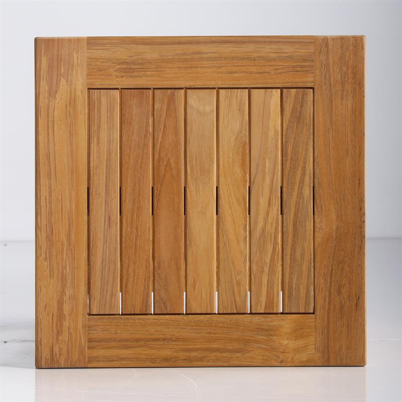 Briston Beistelltisch 45 x 45 cm mit Ablage zertifiziertes Teak Grade A mit 6x6 cm Tischbeinen