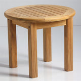 Table d'appoint Briston ronde 54 cm en teck certifié grade A avec pieds de table 6x6 cm