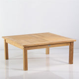 Briston sofa table square 120 x 120cm certified teak Grade A with 6x6 cm table legs