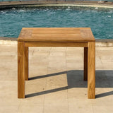 Dusun dining table 100 x 100 x 77 cm made of recycled teak - legs: 9x9cm, beam: 7cm, table top: 3cm