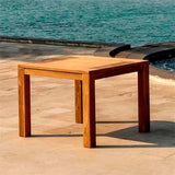 Dusun dining table 100 x 100 x 77 cm made of recycled teak - legs: 9x9cm, beam: 7cm, table top: 3cm