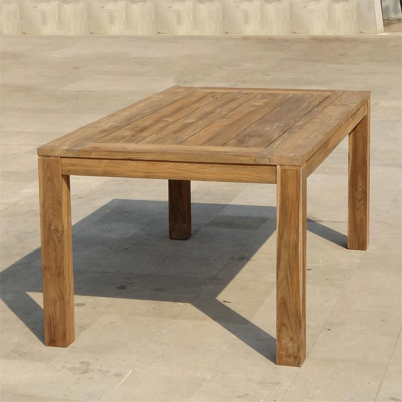 Dusun dining table 175 x 100 x 77 cm made of recycled teak - legs: 9x9cm, beam: 7cm, table top: 3cm