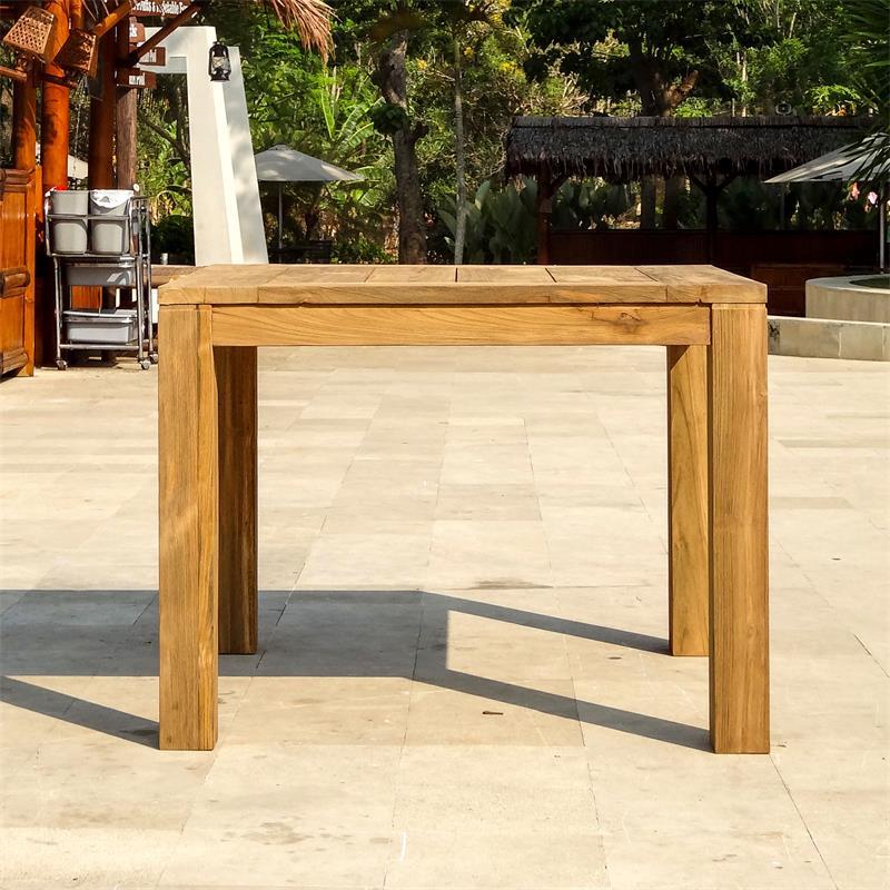 Dusun Esstisch 175 x 100 x 77 cm aus Recycle Teak - Beine: 9x9cm, Unterzug: 7cm, Tischplatte: 3cm