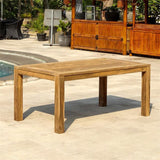 Dusun Esstisch 175 x 100 x 77 cm aus Recycle Teak - Beine: 9x9cm, Unterzug: 7cm, Tischplatte: 3cm