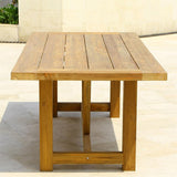 Vineyard dining table 230x100x75cm made of recycled teak - legs: 9x9cm, frame: 8x5cm, plate: 5cm