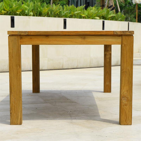 Dusun dining table 240 x 100 x 77 cm made of recycled teak - legs: 9x9cm, beam: 7cm, table top: 3cm