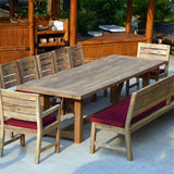 Vineyard dining table 300x100x75 cm made of recycled teak - legs: 9x9cm, frame: 8x5cm, plate: 5cm