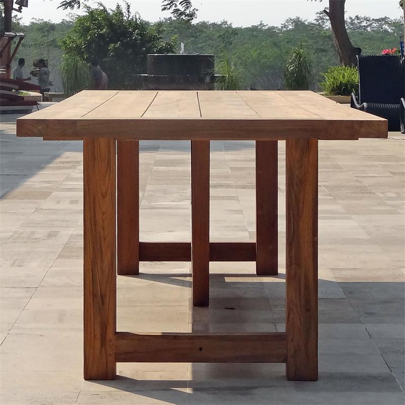 Vineyard dining table 300x100x75 cm made of recycled teak - legs: 9x9cm, frame: 8x5cm, plate: 5cm