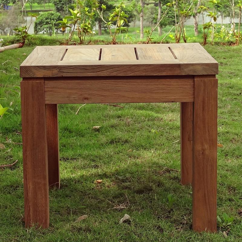 Dusun Hocker/Beistelltisch 50 x 50 x 45 cm Recycling Teak