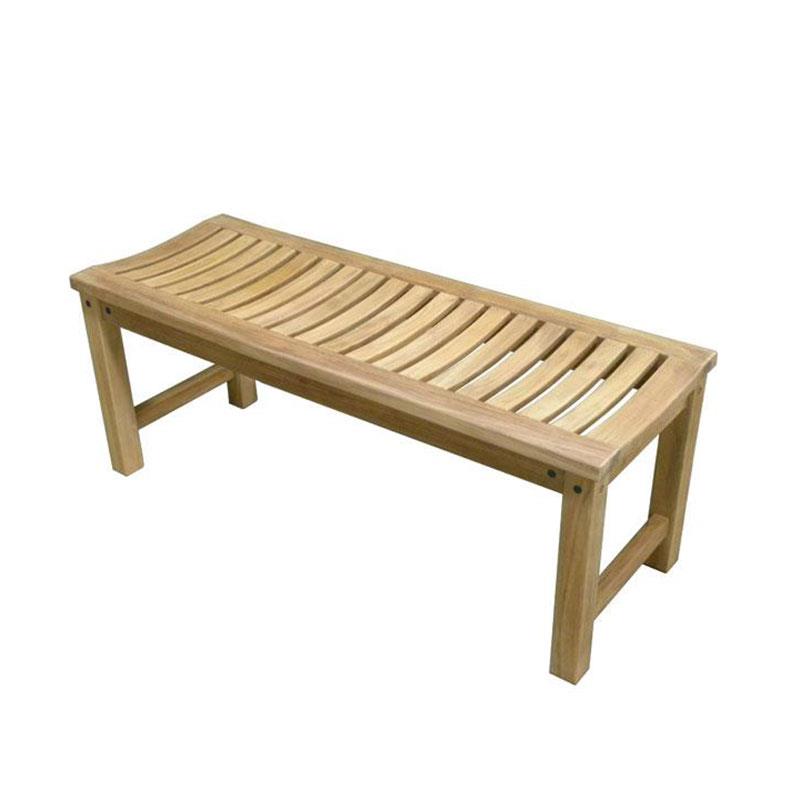 Banc de jardin Elégance sans dossier 100 cm - Teck certifié GRADE A