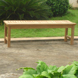 Banc de jardin Elegance sans dossier 140 cm - Teck certifié GRADE A