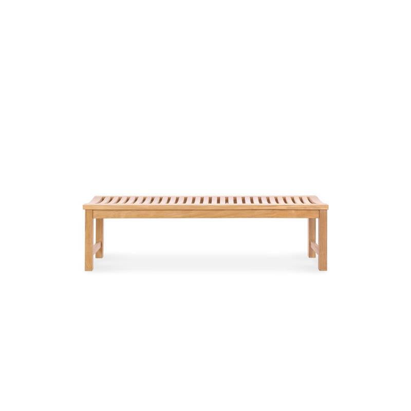 Banc de jardin Elégance sans dossier 150 cm - Teck certifié GRADE A