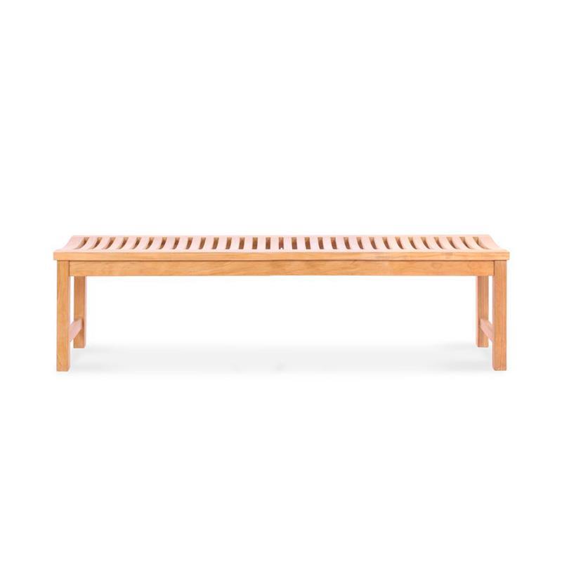 Banc de jardin Elégance sans dossier 180 cm - Teck certifié GRADE A