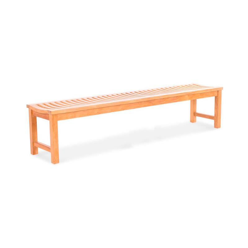 Banc de jardin Elegance sans dossier 200 cm - Teck certifié GRADE A