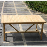 Elegance extending table 220/160 x 100 x 76.5 cm - Certified teak GRADE A + brass fittings