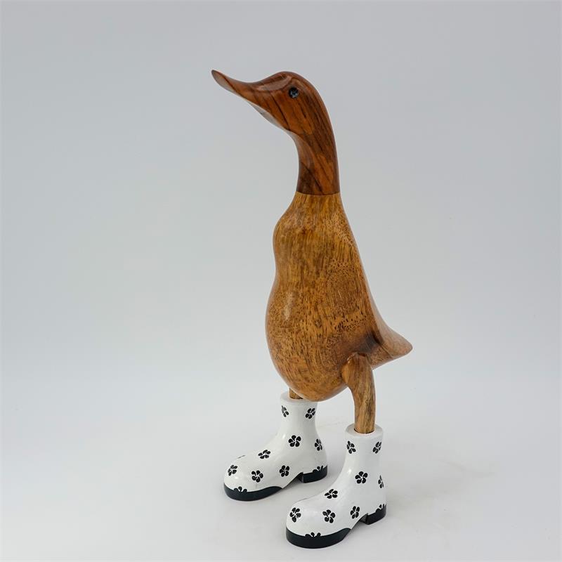 Duck »Inge« - medium brown upright with white flower shoes