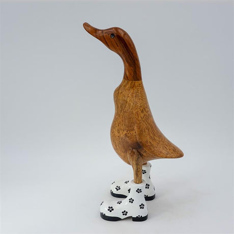 Duck »Inge« - medium brown upright with white flower shoes