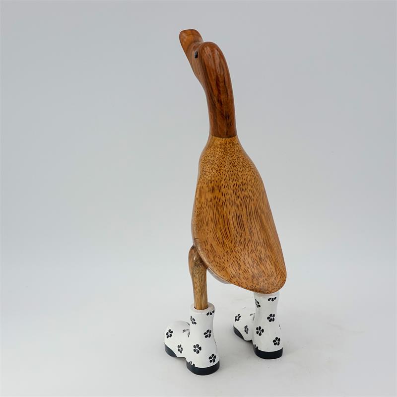 Duck »Inge« - medium brown upright with white flower shoes