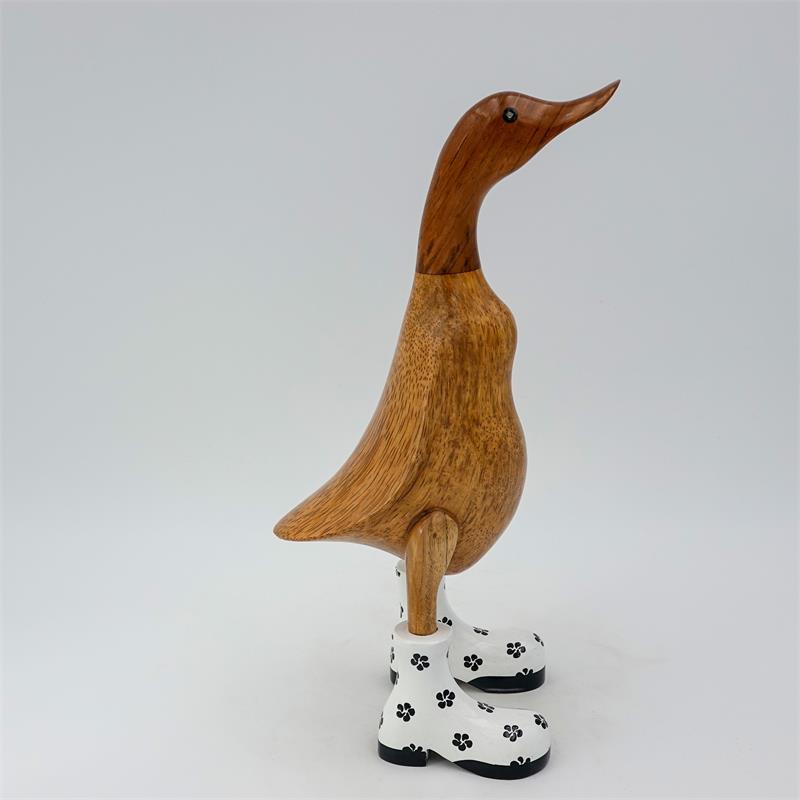 Duck »Inge« - medium brown upright with white flower shoes