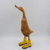 Duck »Dörte« large brown upright with yellow flower shoes