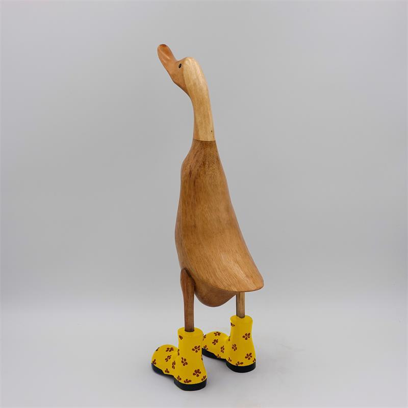 Duck »Dörte« large brown upright with yellow flower shoes