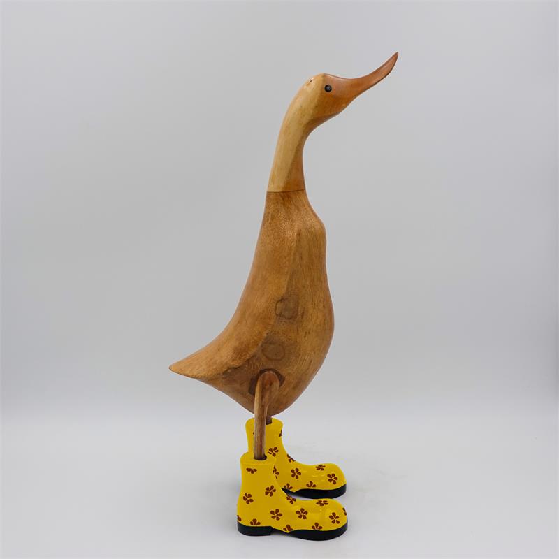 Duck »Dörte« large brown upright with yellow flower shoes