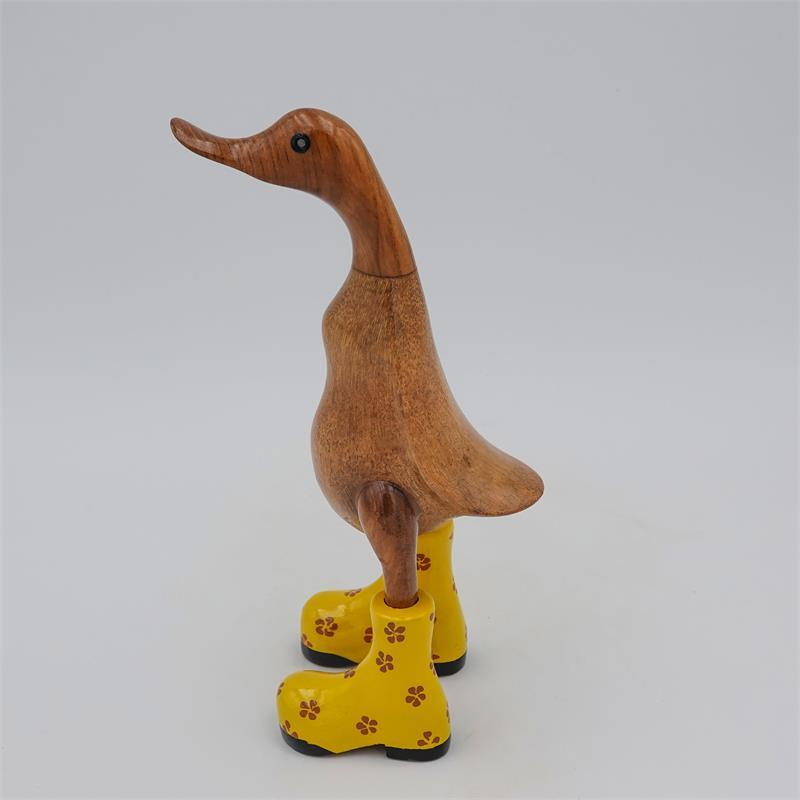 Duck »Dagmar« small brown upright with yellow flower shoes