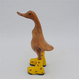 Duck »Dagmar« small brown upright with yellow flower shoes