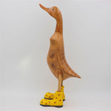 Duck »Denise« huge beige-brown yellow with flowers