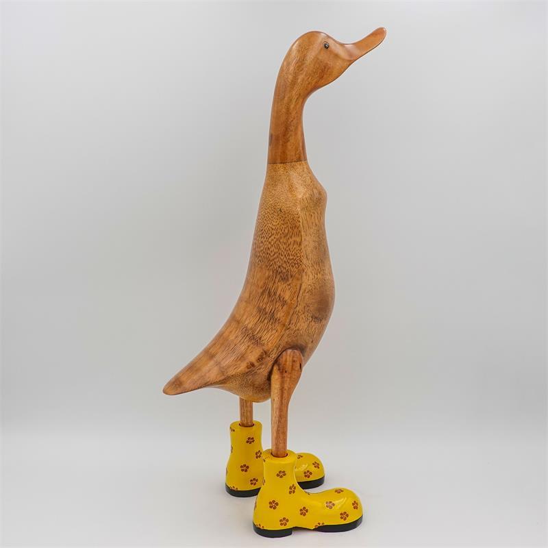 Duck »Denise« huge beige-brown yellow with flowers