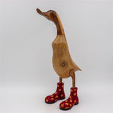 Duck »Fabienne« large brown upright red with yellow flowers