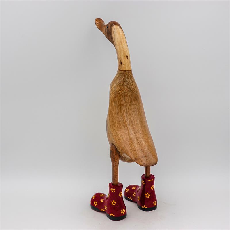 Duck »Fabienne« large brown upright red with yellow flowers