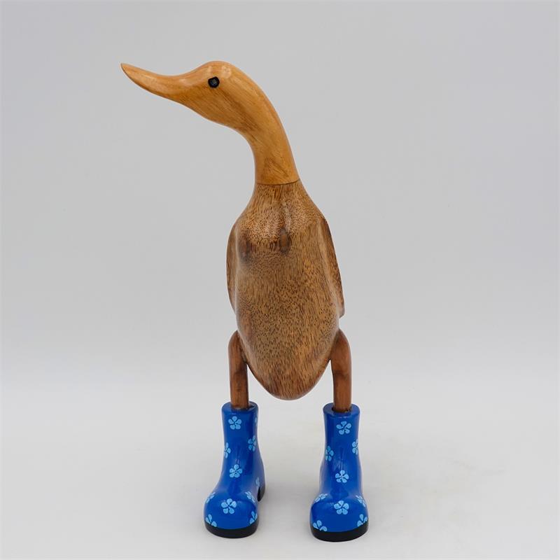 Duck »Regina« medium brown upright blue with flowers