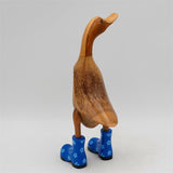 Duck »Regina« medium brown upright blue with flowers