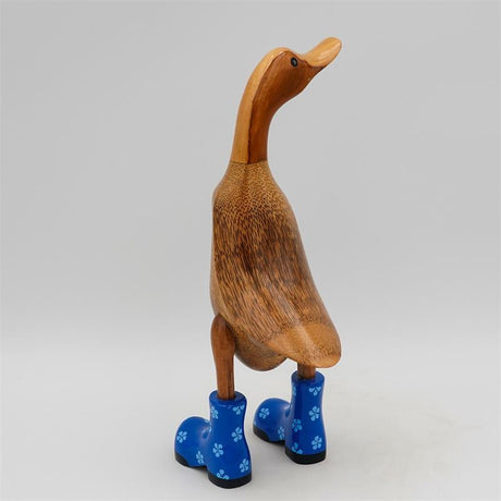 Duck »Regina« medium brown upright blue with flowers